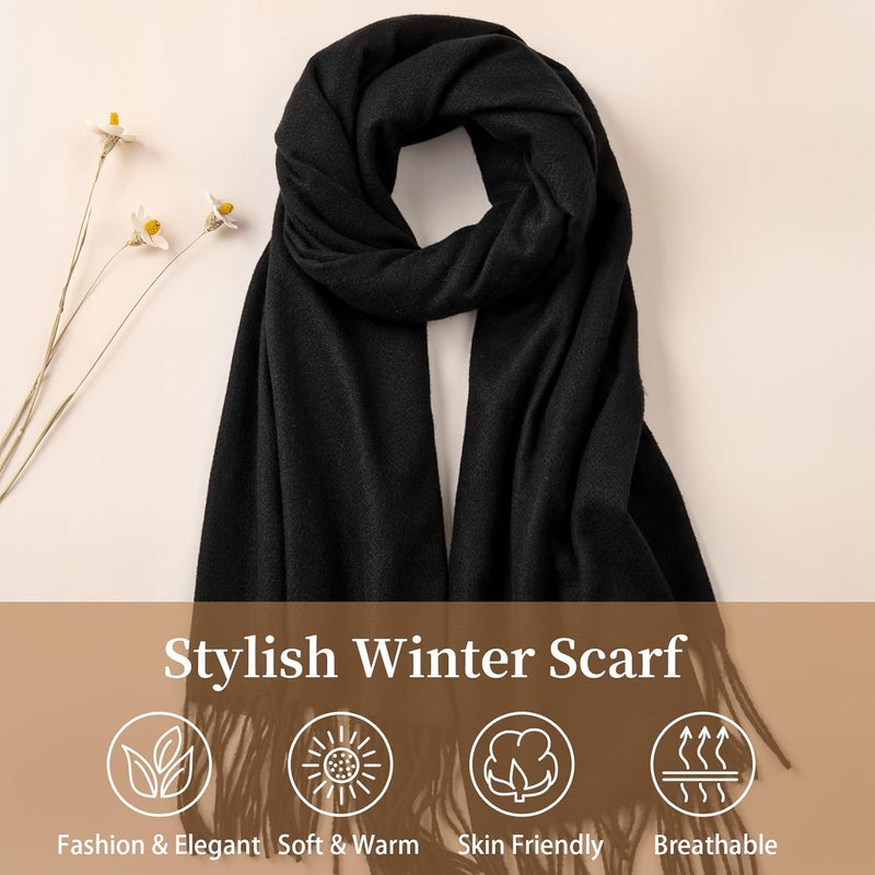Premillow Scarfs for Women, Winter Scarf, Classic Pashmina Shawls and Wraps, Cashmere Feel Scarfs for Women, Long Scarves - Image 3